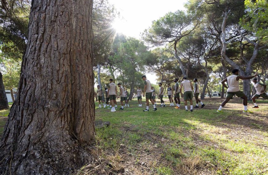 VÍDEO | El Villarreal CF realiza una sesión matinal en el emblemático paraje de El Pinar del Grao de Castellón