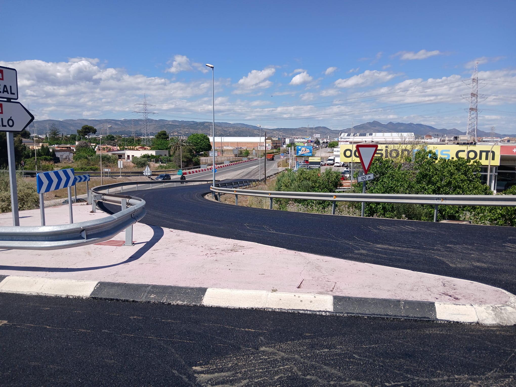 Concluyen las obras de mejora en el enlace de la N-340 con la CV-183 ...