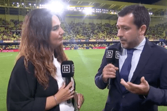 Imagen de DAZN en el momento de las declaraciones
