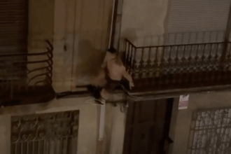 Hombre salta por los tejados en Castellón