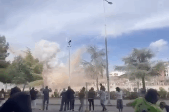 Explosión en la mascletà de Burriana