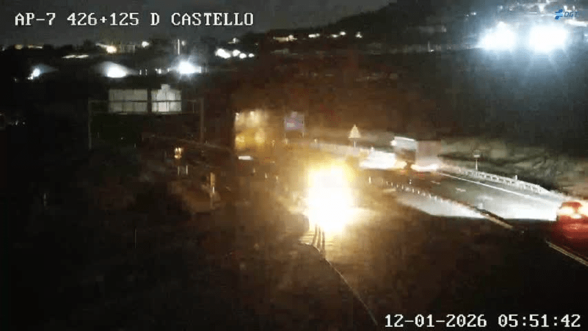 Accidente en la AP-7 en Castellón
