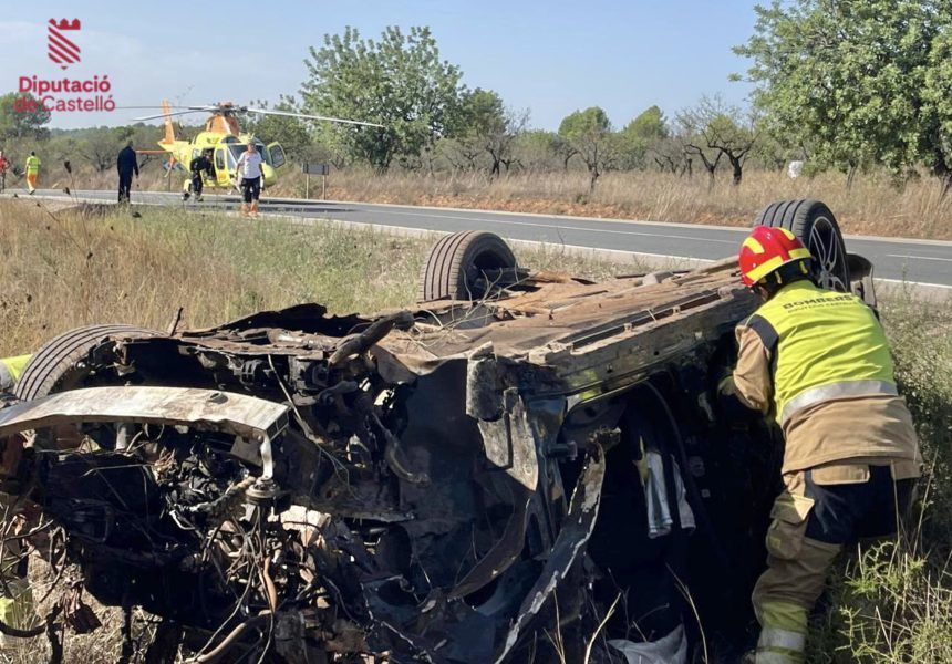 Una joven muere y cinco jóvenes resultan heridos en un accidente en L’Alcora