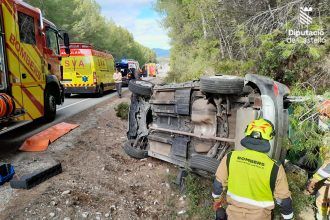 Accidente en la CV-15 en Vilafamés