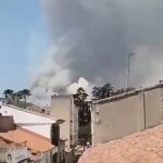 Incendio de la Vall d'Uixó desde Artana