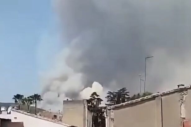 Incendio de la Vall d'Uixó desde Artana