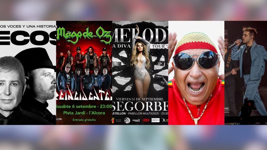 Carteles de conciertos de este fin de semana en la provincia de Castellón