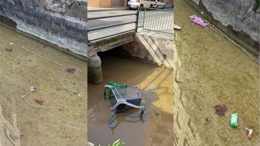 La acequia de Vila-real llena de basura