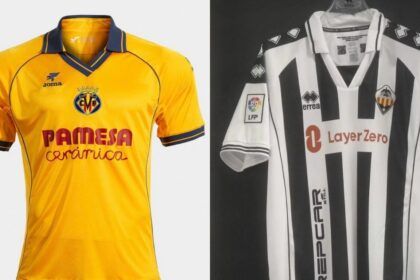 Camiseta retro del Villarreal y del Castellón