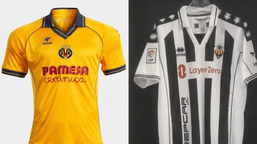 Camiseta retro del Villarreal y del Castellón