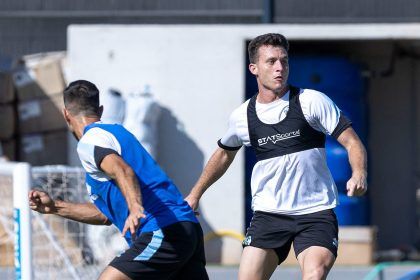 Entranamiento previo al CD Castellón-AD Ceuta
