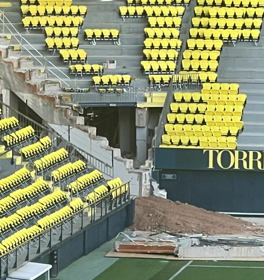 Nuevo túnel de vestuarios Estadio de la Cerámica Villarreal