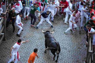 Un vecino de la provincia de Castellón herido en el primer encierro de San Fermín 2025
