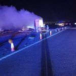 Accidente de tres camiones en la AP-7 Castellón